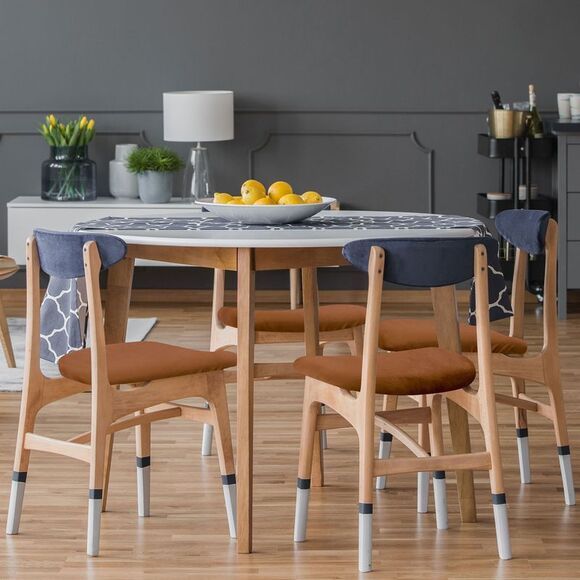 4Pcs Velvet Dinning Chair Seat Cover Slipcovers Brown - Picture 3 of 6